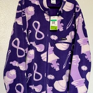 Nike LeBron James fleece full zip sweater Jacket with purple Chess Design